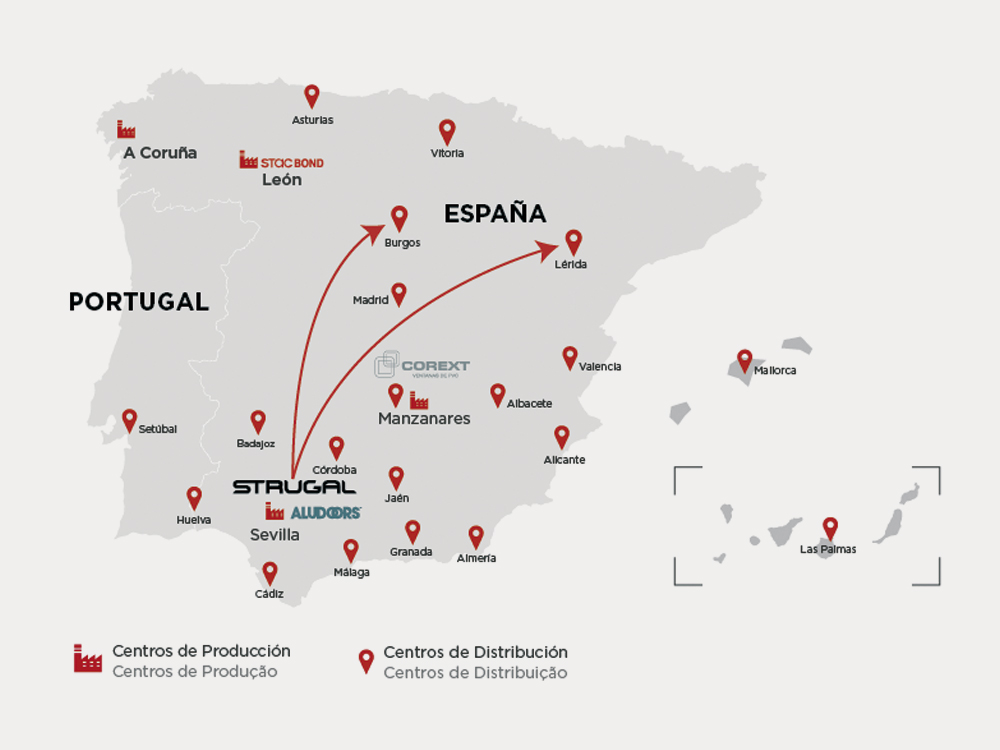 Mapa expansión Strugal