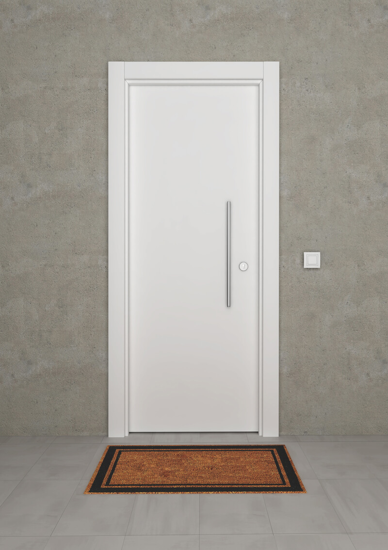 Smooth aluminum exterior door STRUGAL 400 C