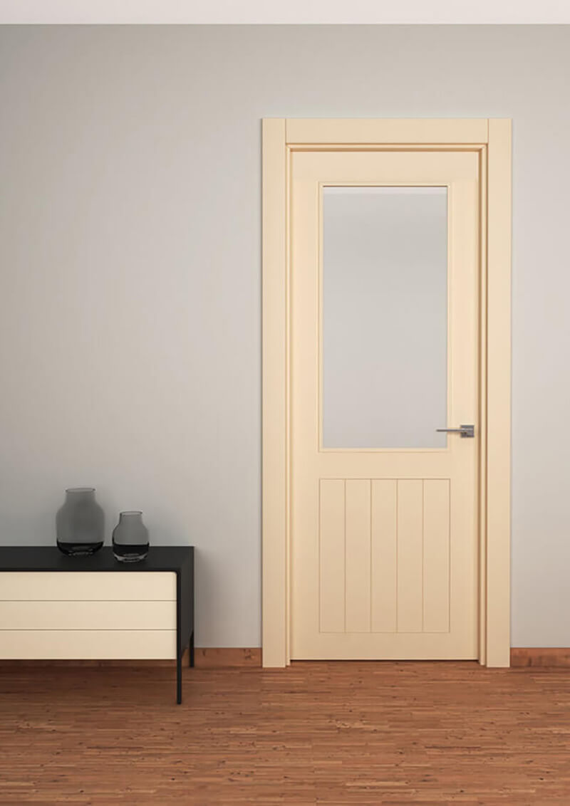 Interior door milled in aluminum STRUGAL 200 2PF/V