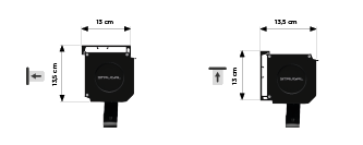 SUJECIÓN ST8 BRAZO ACODADO CON TENSIÓN + MINICOFRE