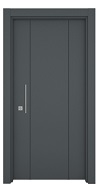 Puerta de exterior fresada en aluminio STRUGAL 400 2V1
