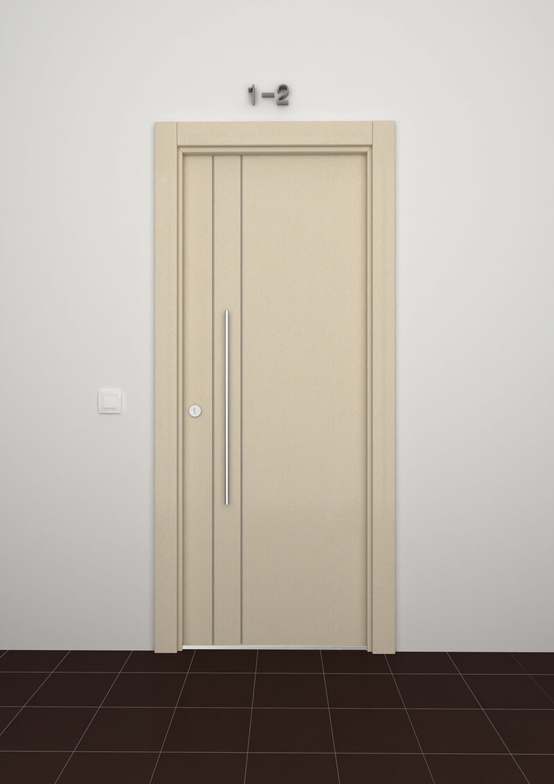 STRUGAL 400 2V2 aluminium milled exterior door